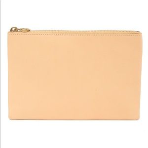NWOT Madewell Leather Pouch Clutch Natural Tan